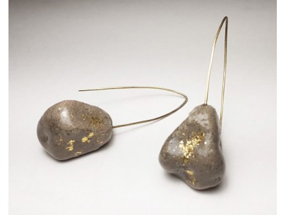 Pebble long earrings /Without Norms