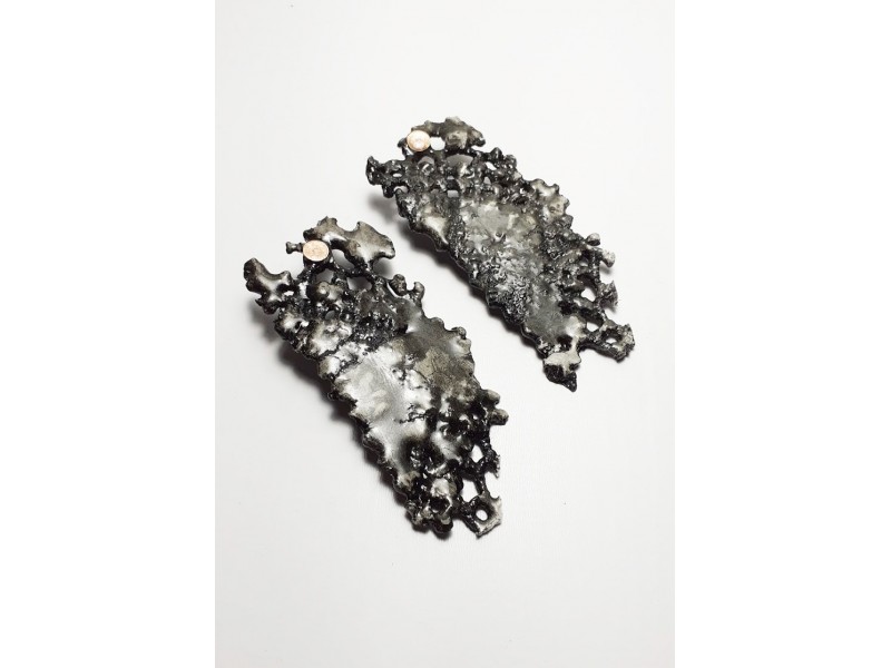 "Perforated landscapes" earrings