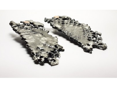 "Perforated landscapes" earrings
