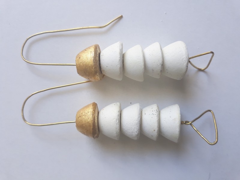 "Fishbone" earrings