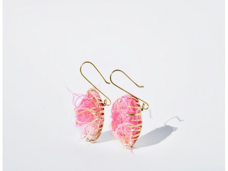 Earrings "silkworms"