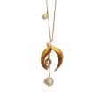 Kelifos (Shell) Pendant With Turquoise or Pearls 